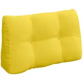 vidaXL Rugkussen Licht Geel 80 x 24 x 50 cm Stof