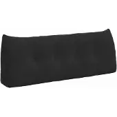 vidaXL Rugkussen Zwart 120 x 24 x 50 cm Fluweel