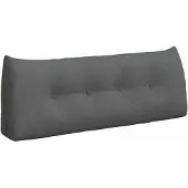 vidaXL Rugkussen Donkergrijs 120 x 24 x 50 cm Stof