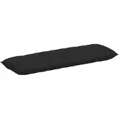 vidaXL Rugkussen Zwart 200 x 19 x 50 cm Stof