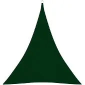 vidaXL Zonnescherm driehoekig 4x5x5 m oxford stof donkergroen