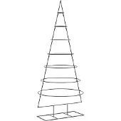 vidaXL Kerstdecoratie kerstboom 180 cm metaal zwart