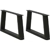 vidaXL Salontafelpoten 2 st V-vormig 60x(30-31,3) cm staal zwart