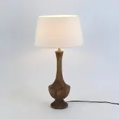 Holländer Tafellamp SUBASIO, hout donker, Woon-/ Eetkamer, Hout, Tafellamp