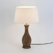 Holländer Tafellamp ANTELAO, hout donker, Woon-/ Eetkamer, Hout, Tafellamp