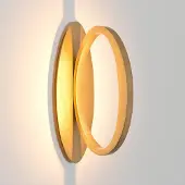 Holländer Wandlamp ASTERISCO OVAL, dimbaar, messing / goud, Woon-/ Eetkamer, metaal, Modern, wandlamp
