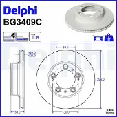 Delphi BG3409C Remschijf