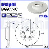 Delphi BG9774C Remschijf