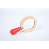 TickiT houten vergrootglas, 180 mm. Handvergrootglas, hout, rood, hout