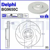 Delphi BG9650C Remschijf