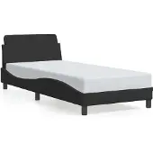vidaXL Bedframe met hoofdeinde "Dover", zwart, 80x200 cm, fluweel