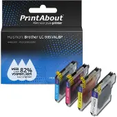 PrintAbout Inktcartridge LC-985VALBP 4-kleuren Multipack geschikt voor Brother