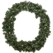 Décoris Kerstkrans Imperial 40-LED 50cm Groen groen PVC Kransen
