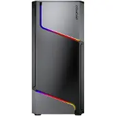 Cougar MX360 RGB, Midi-tower, PC-behuizing, zwart, compatibel met ATX, micro ATX en Mini-ATX moederborden, geschikt voor meerdere componenten, met extra ventilatoren
