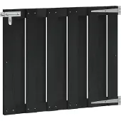 vidaXL Tuinpoort 100 x 80 cm WPC en Aluminium Zwart