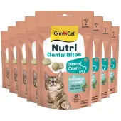 GimCat 8x Kattensnack Nutri Dental Bites 40 Gr