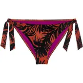 Triumph Swimwear Bikinibroek ' Red Label Summer Palm ' donkeroranje / donkerroze / zwart