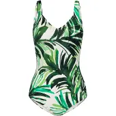 Triumph Badpak ' Red Label Summer Palm ' groen / wit