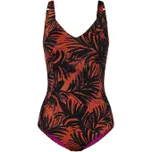 Triumph Badpak ' Red Label Summer Palm ' donkeroranje / zwart