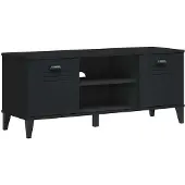 vidaXL Schoenenbank VIKEN 106x35x45 cm bewerkt hout zwart