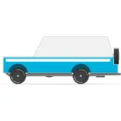 Candylab Toys Candycar World: MISSISSIPI MULE Blue (T278) 8,4x4,1x3cm, wooden diecast, magnetic, in giftbox, 3+
