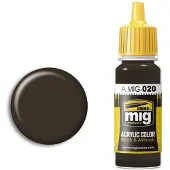 Ammo Mig AMMO by Mig Jimenez Hobbyverf Acrylverf - MIG 0020 6K Russian Brown - Acryl Verf flesje - 17 ml