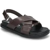 Bianco Sandalen met riem 'OSLO' chocoladebruin