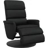 vidaXL Fauteuil verstelbaar met voetensteun kunstleer zwart