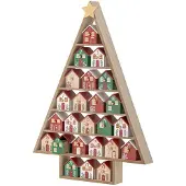 Bloomingville Adventskalender mdf rood Calvin 61cm