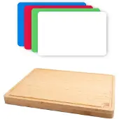 Point-Virgule - Snijplank - Met 4 inlegplaten - 40x30x4cm