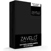 Zavelo Hoeslaken Katoen Strijkvrij Zwart-Lits-jumeaux (160x210 cm)