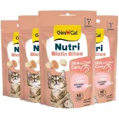 GimCat 4x Kattensnack Nutri Biotin Bites 40 Gr