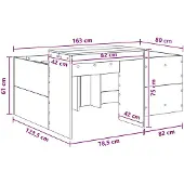 vidaXL Kinderhoogslaper met bureau Sonoma Eiken 80 x 160 cm
