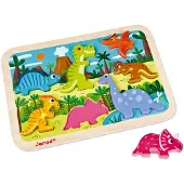 Janod - Chunky Puzzel - Dinosaurus