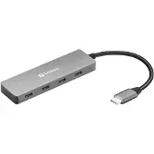 Sandberg - 136-41 - USB-C Hub - 4x USB-C - 10000Mbit/s - Grijs