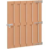 vidaXL Tuinpoort 100 x 112 cm WPC en Aluminium Bruin
