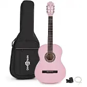 Gear4Music Classical Guitar Pack Pink by