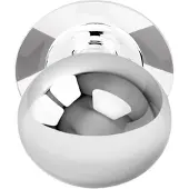 Formani Basics LB80V voordeurknop vast op rozet - gepolijst RVS