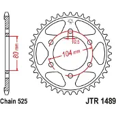 ItalyRacing Achtertandwiel JT 4359 40 voor Kawasaki ZX 6 R '98-'02, Z 1000 '07-'09, ZX10R '04-'15 (435940JTZBK). Geschikt voor ketting 525. Kleur: zwart