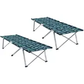 vidaXL Opvouwbaar Campingbed 2 pcs Bossen 194 x 62,5 x 42,5 cm