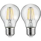 Paulmann 28856 LED-lamp Energielabel F (A - G) E27 5 W Warmwit (Ø x h) 60 mm x 108 mm 2 stuk(s)