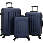 vidaXL Koffer, 3 stuks, donkerblauw, 50 x 31 x 78 cm, ABS-kunststof
