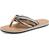Tamaris Teenslipper camel / blauw / goud / wit