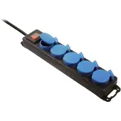 Bachmann verdeelcontactdoos, 5x CEE7/3, IP44, 4,5 meter