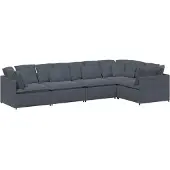 vidaXL Modulaire bank met kussens fluweel donkergrijs