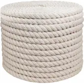 vidaXL Jute Touw 20 Wit 100% Tossa jute