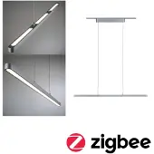 Paulmann URail Lento LED hanglamp ZigBee CCT Lento, dimbaar, alu / grijs / zink, Woon-/ Eetkamer, metaal, Modern