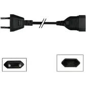 VB Extend Euro verlengsnoer 2 meter 2x0.75mm zwart