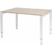 Schaffenburg Verstelbaar Bureau - Domino 120x90 Havana Kersen - wit frame