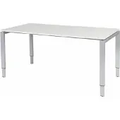 Schaffenburg Verstelbaar Bureau - Domino 160x90 wit - alu frame